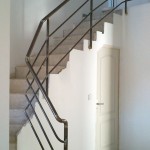 rampe escalier moderne fer forgé, ferronnerie acier, var le pradet, hyères, la garde, la valette du var, france