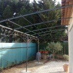 fer forgé et ferronnerie au pradet. Pergola en acier. fabrication artisanale au pradet dans le var. 83