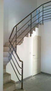 rampe escalier moderne fer forgé, ferronnerie acier, var le pradet, hyères, la garde, la valette du var, france